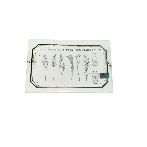 8-Piece Wooden Rubber Stamp Set – Vintage Plant & Flower Design for Crafts - Picture 3 of 7